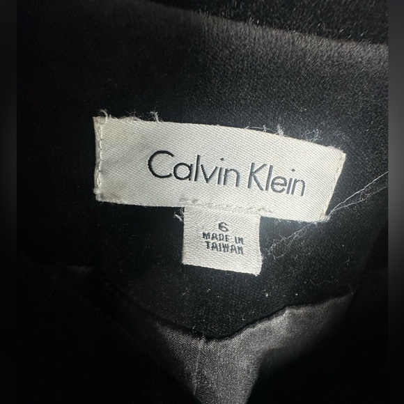 Calvin Klein Velvet Black Blazer Size 6 - Picture 8 of 14
